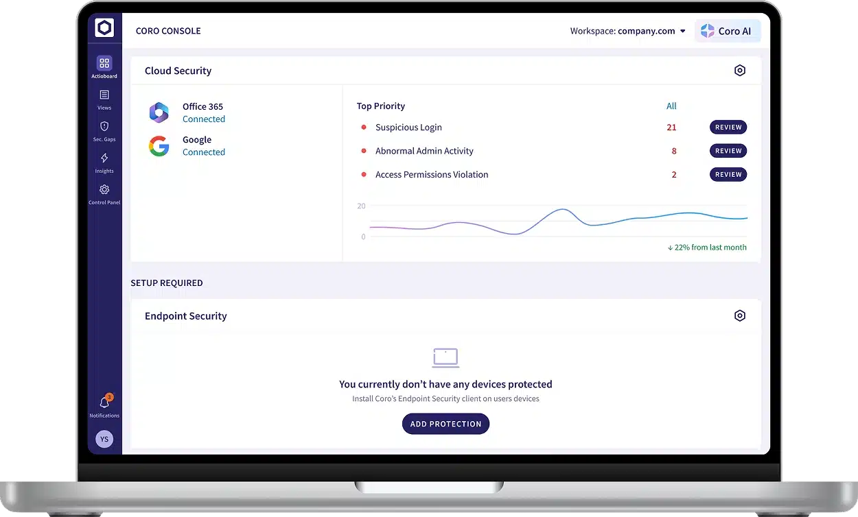 Cloud App Security interface preview