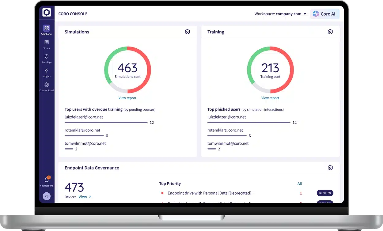 Security Awareness Training interface preview